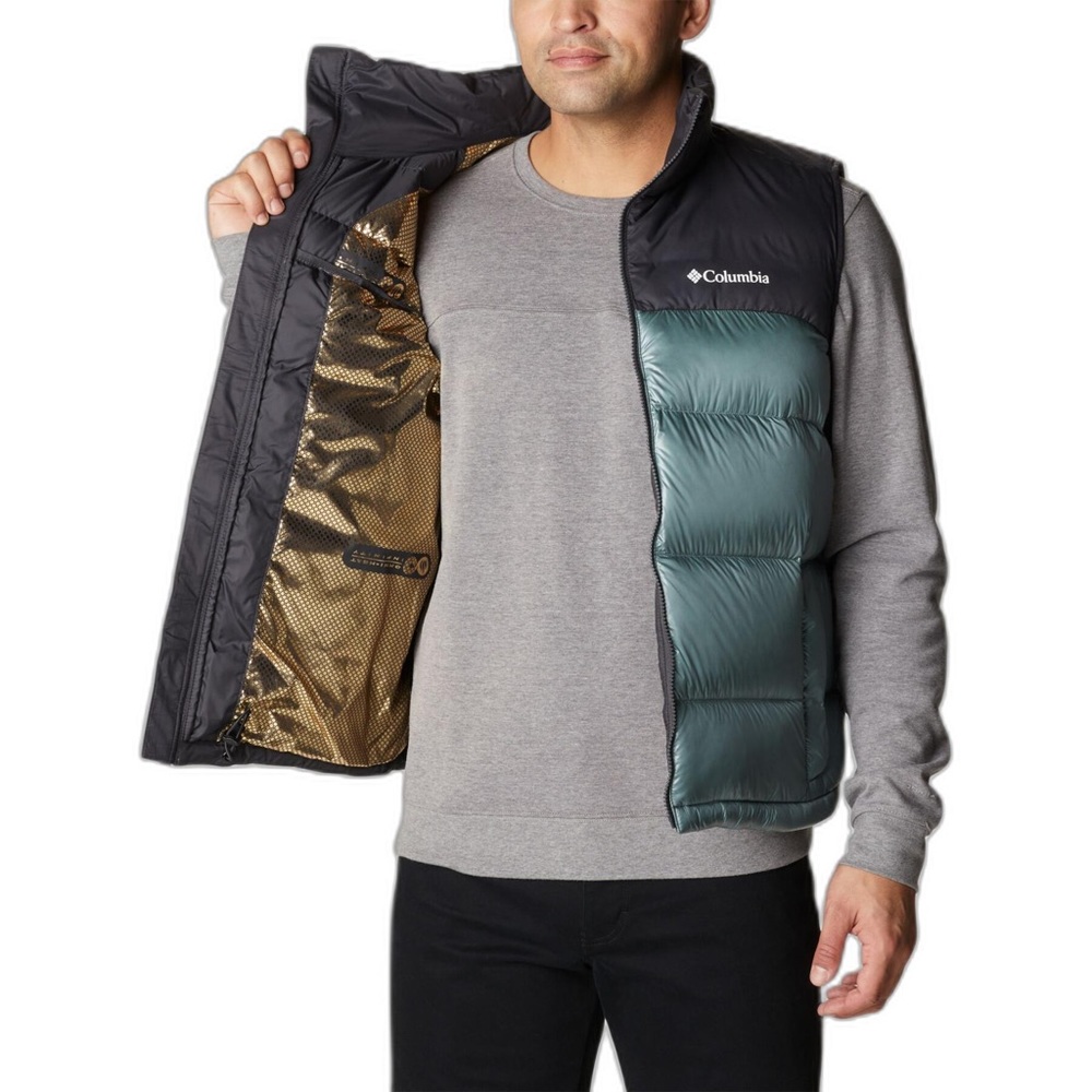 Columbia Bulo Point II Omni-Heat Infinity Down Vest XXL Black/Blue (Teal) NWT